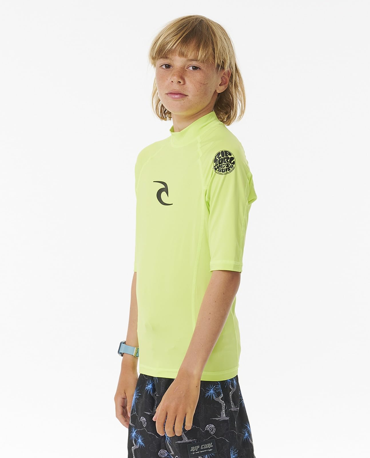 Rip Curl Boys' Brand Wave UPF 50 Short Sleeve Rashguard - Image 3