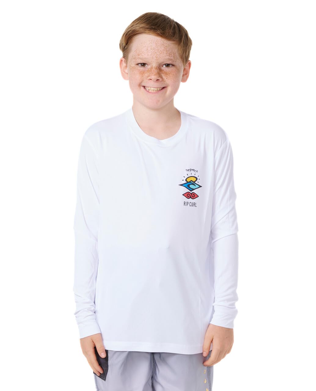 Rip Curl Boys' Icons Surflite UPF 50 Long Sleeve Sun Protection Rashguard