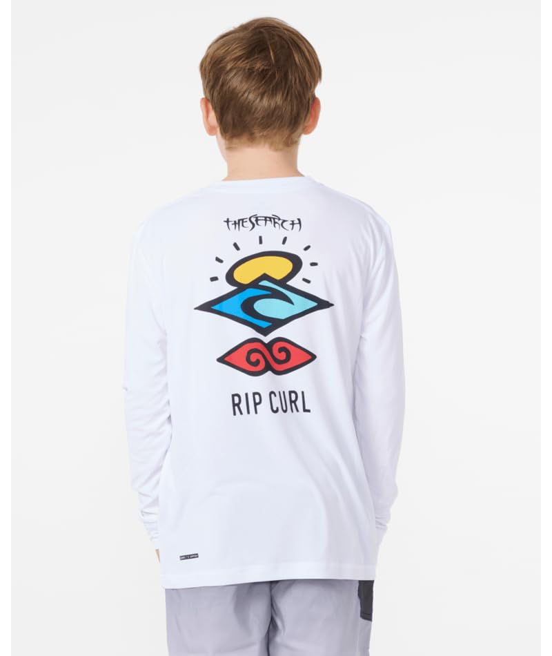 Rip Curl Boys' Icons Surflite UPF 50 Long Sleeve Sun Protection Rashguard - Image 2