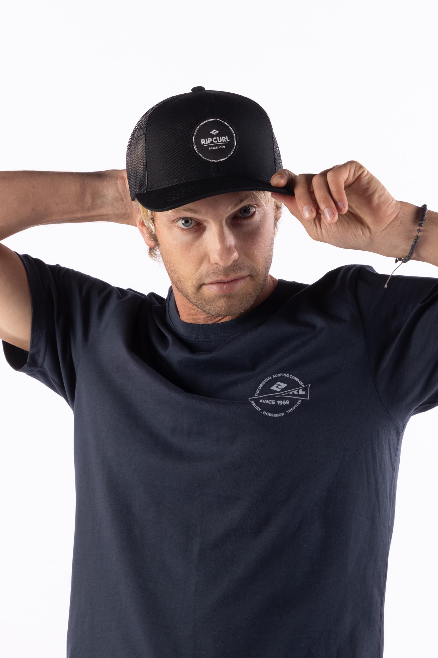 Rip Curl Men's Curve Peak, Structured Trucker Hat, Mesh Snapback Baseball Cap for Men, Adjustable - Image 4