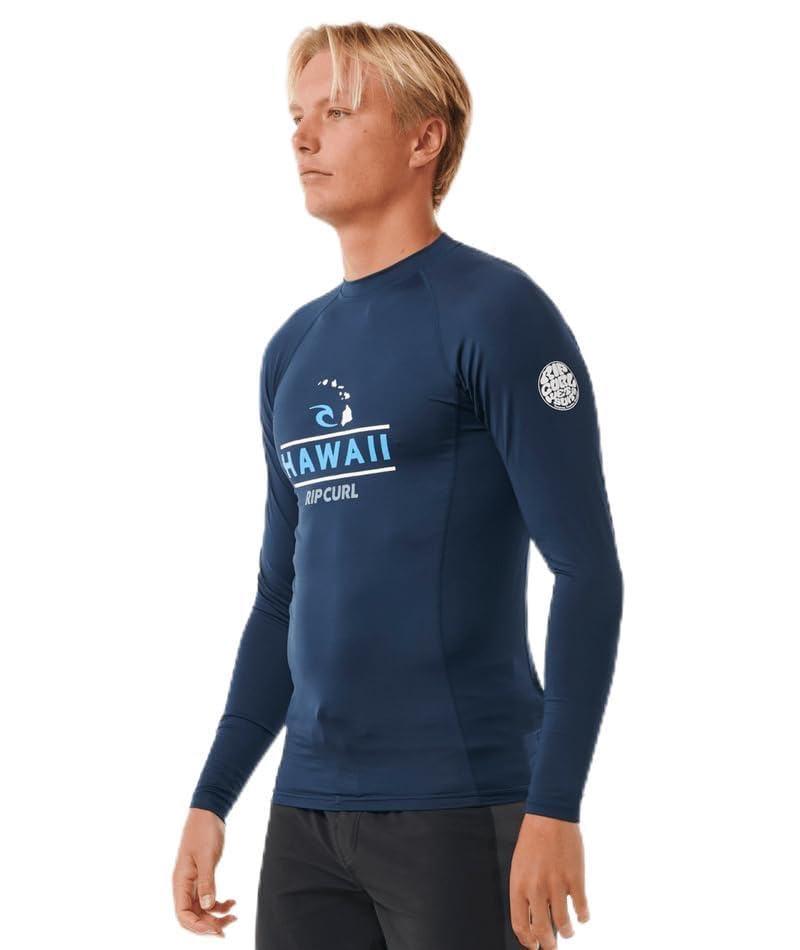 Rip Curl Men's Hawaii UPF 50+ Performance Long Sleeve Rashguard
