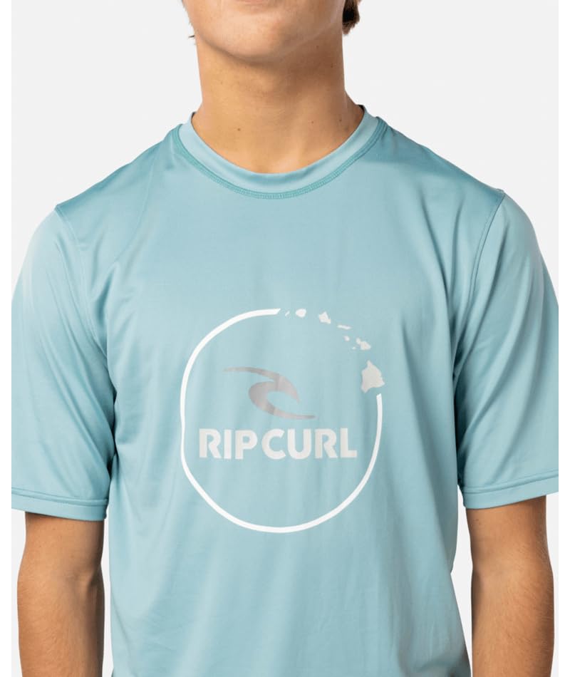 Rip Curl Men's Island Vibe Short Sleeve Uv 50+ Loose Fit Rashguard - Image 2