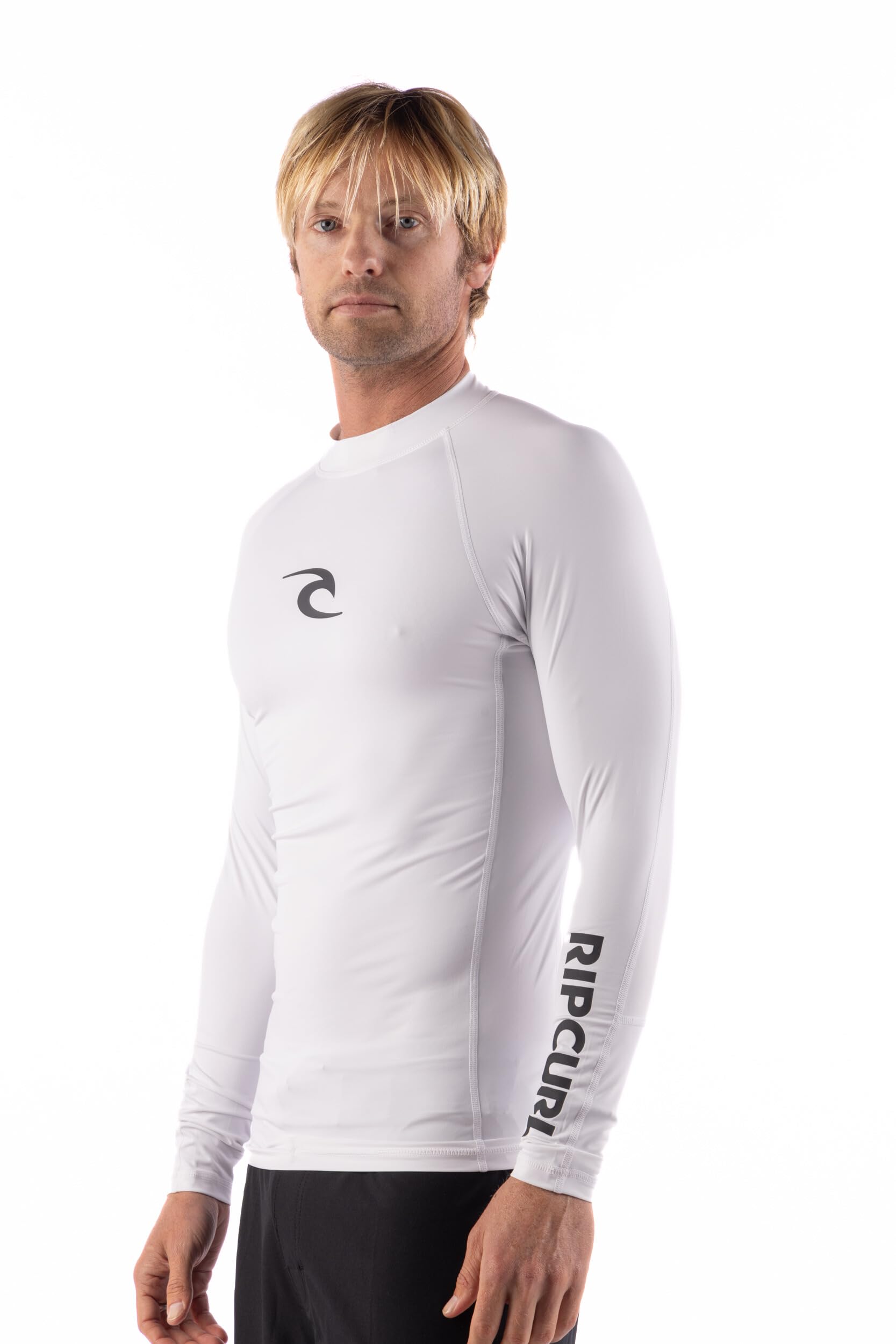 Rip Curl Men's Long Sleeve Rashguard - UPF 50+ Sun Protection Surf Shirt, Tight Fit Rash Vest