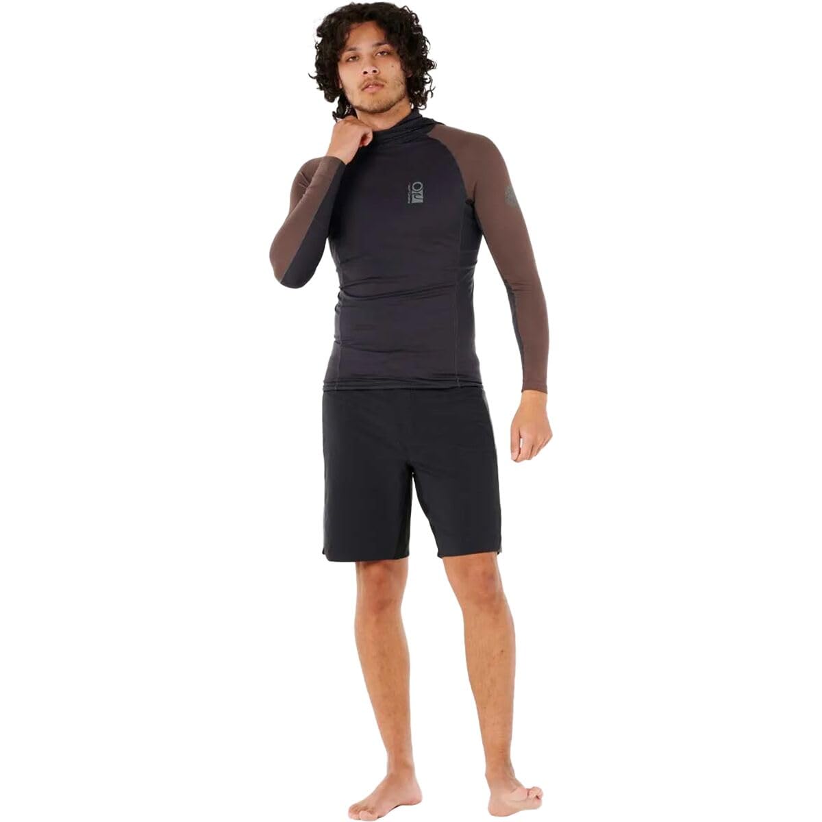 Rip Curl Men's Search UPF 50 Performance Long Sleeve Hooded Rashguard - Image 6