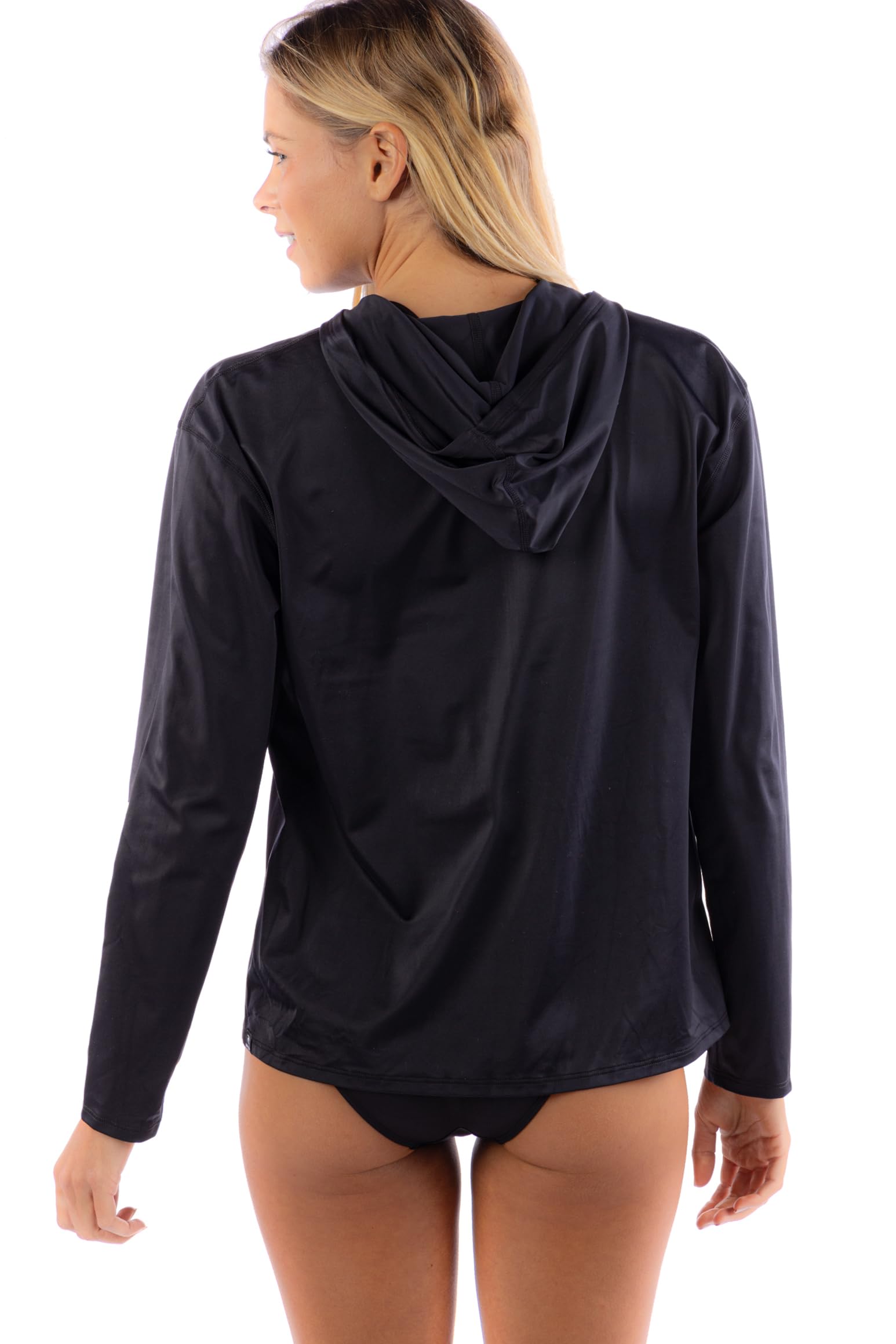 Rip Curl Women's Long Sleeve Zip-up, Hooded Rashguard with UPF 50+ Sun Protection - Quick Dry, Moisture-Wicking Swim Shirt - Image 5