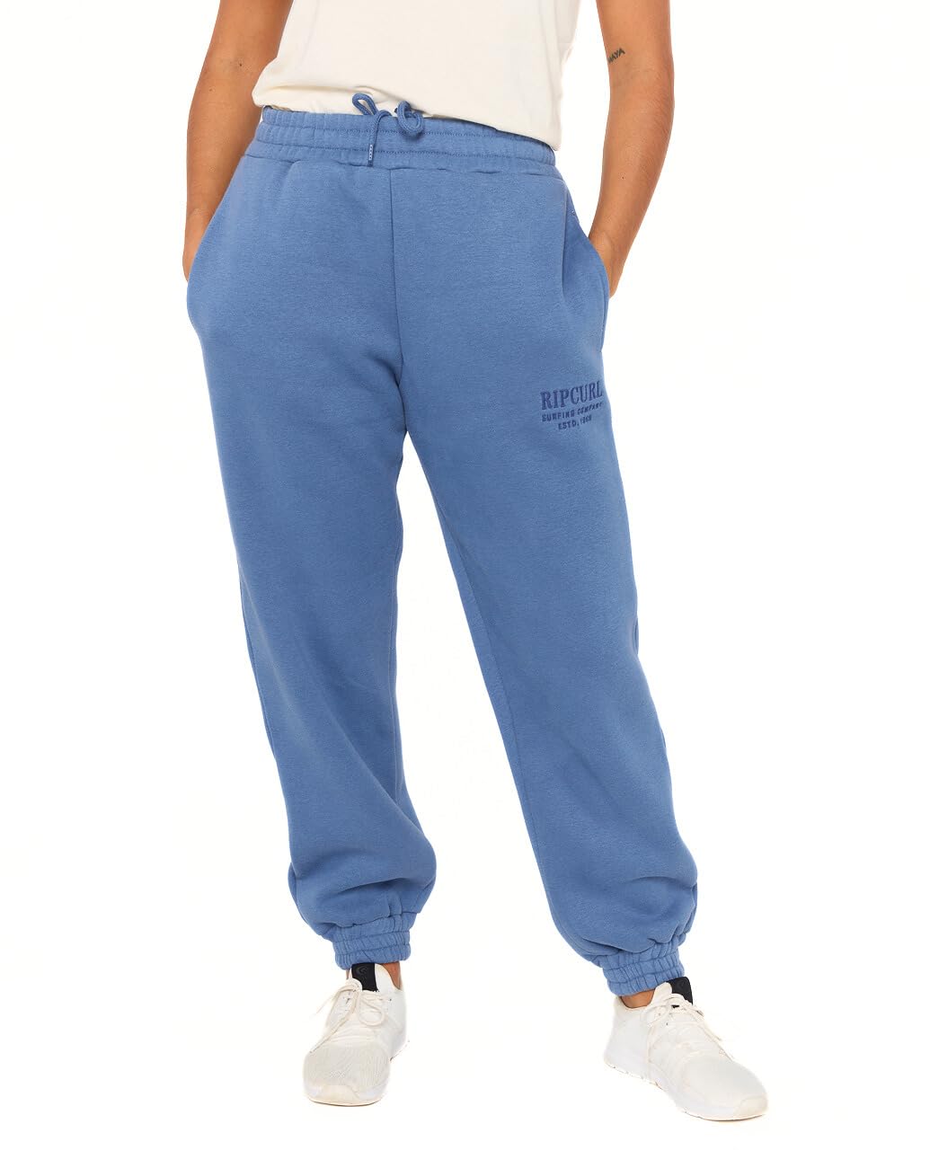 Rip Curl Women's Surf Staple Fleece Sweatpants with Elastic Waist and Cuffs