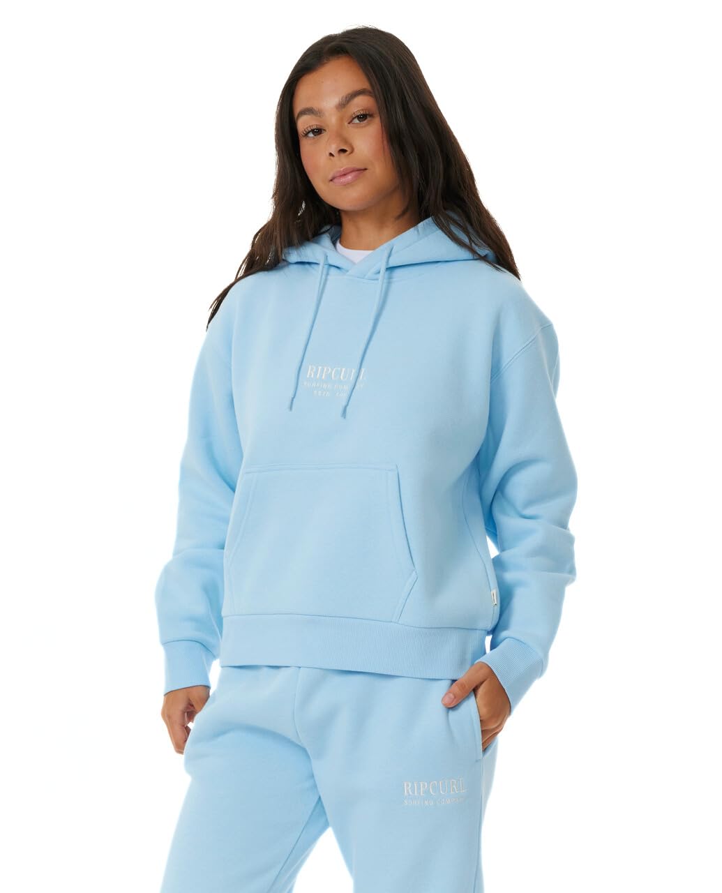 Rip Curl Women's Surf Staple Hooded Fleece Sweatshirt With Kangaroo Pockets