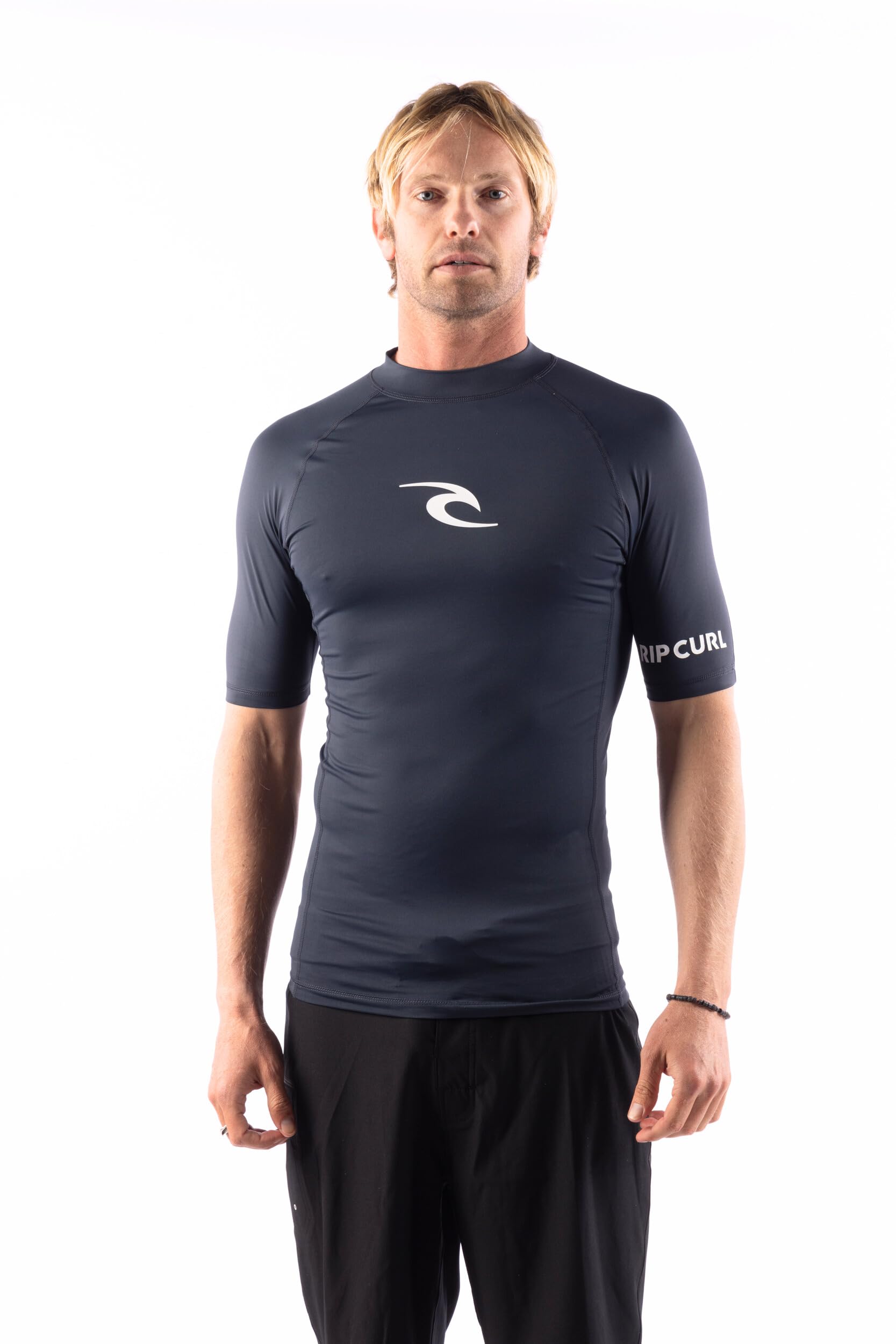 Short Sleeve Rashguard - UPF 50+ Sun Protection Surf Shirt, Tight Fit Rash Vest